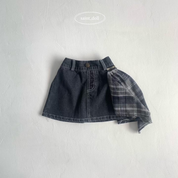 Saint Doll - Korean Children Fashion - #kidzfashiontrend - Check Zipper Skirt - 8