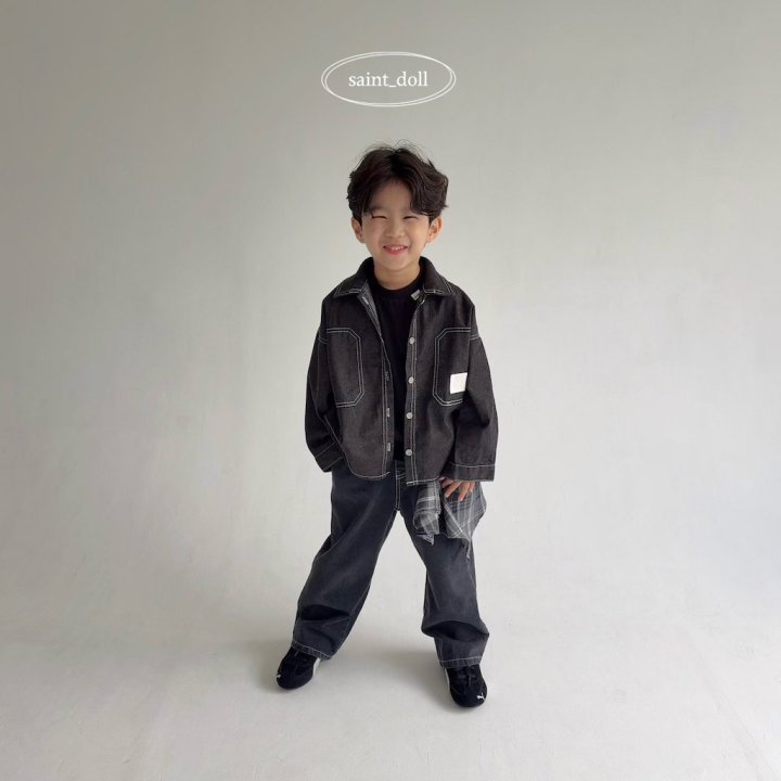 Saint Doll - Korean Children Fashion - #littlefashionista - Boyfriend Denim Shirt - 12