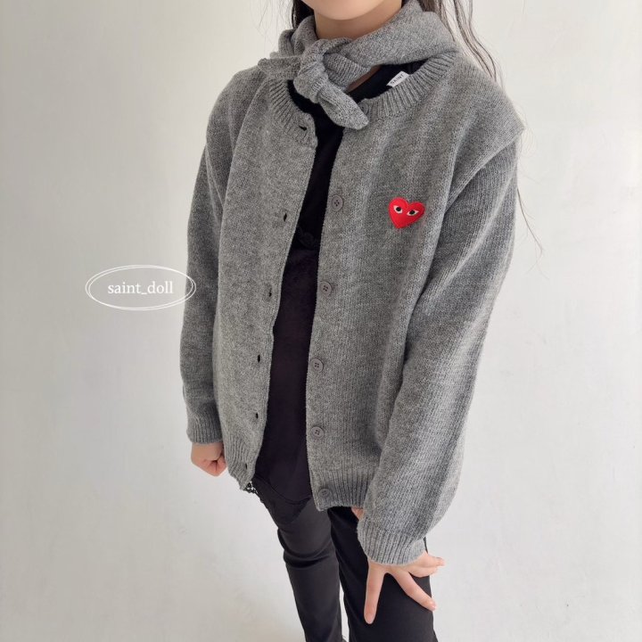 Saint Doll - Korean Children Fashion - #littlefashionista - Heart Cardigan - 12
