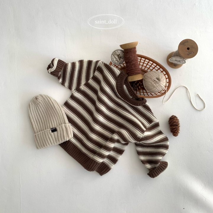 Saint Doll - Korean Children Fashion - #littlefashionista - Striped Knit - 3