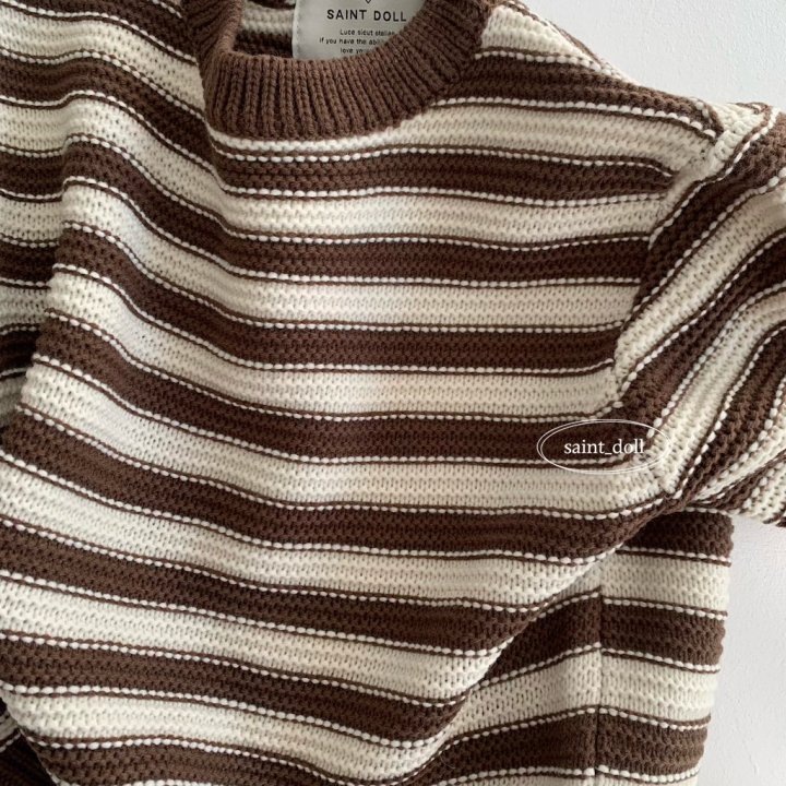 Saint Doll - Korean Children Fashion - #littlefashionista - Striped Knit - 4