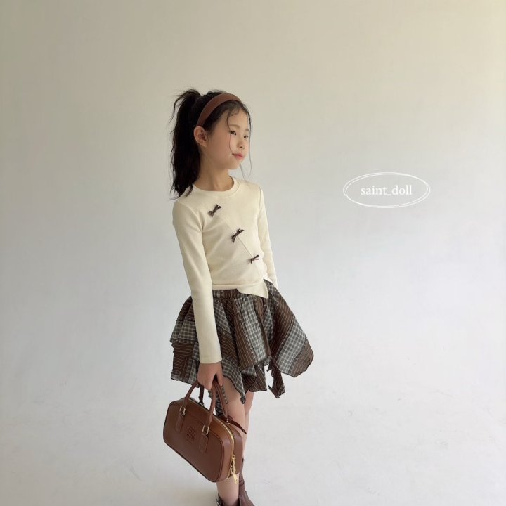Saint Doll - Korean Children Fashion - #minifashionista - Diagonal Ribbon Tee - 12