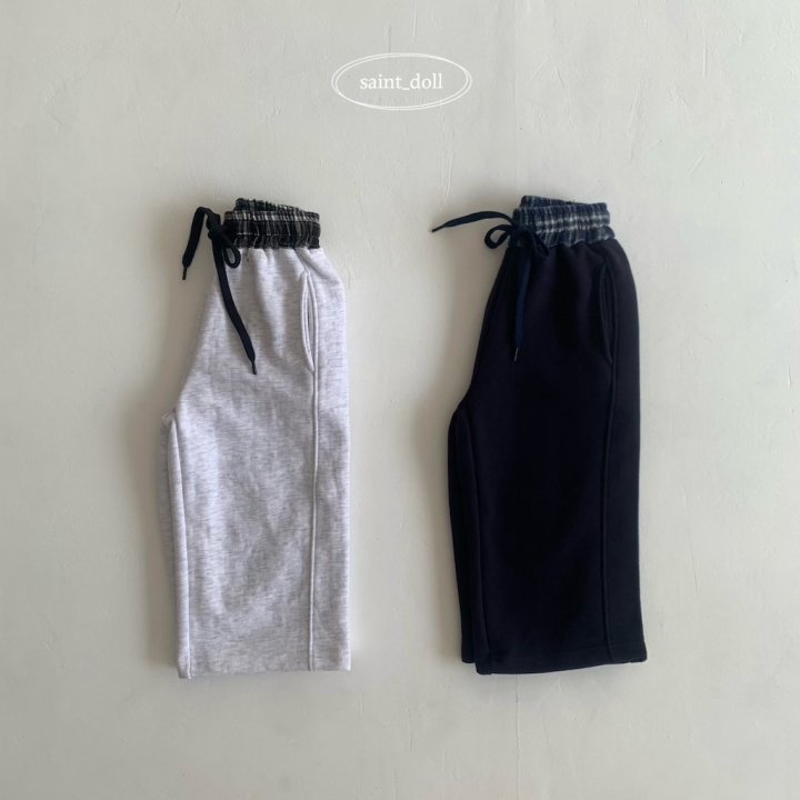 Saint Doll - Korean Children Fashion - #prettylittlegirls - Obi Check Contrast Pants