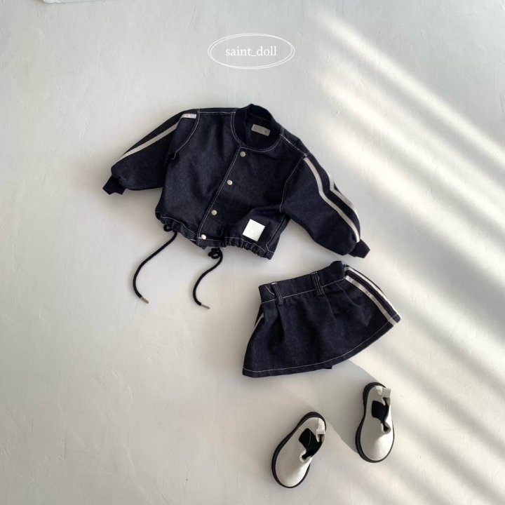 Saint Doll - Korean Children Fashion - #prettylittlegirls - Denim Tape Skirt - 5