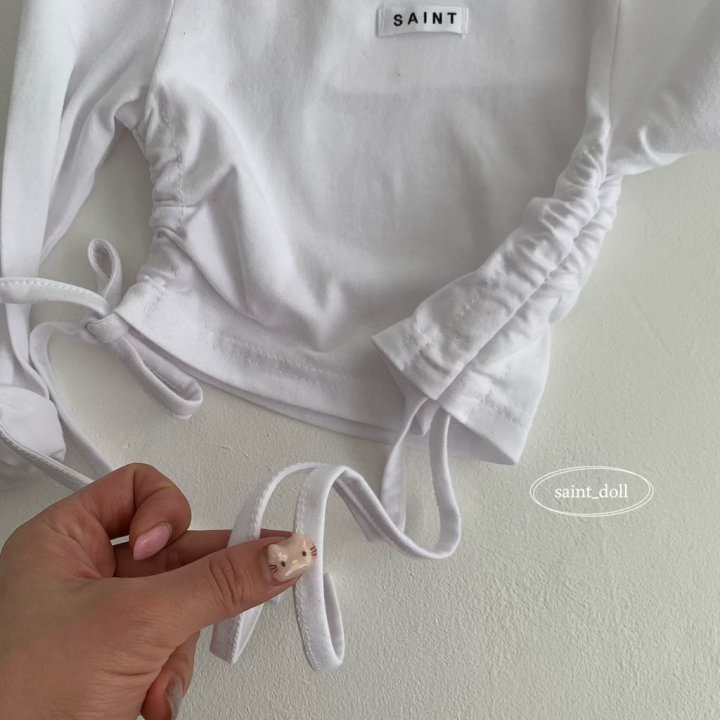Saint Doll - Korean Children Fashion - #toddlerclothing - Label String Tee - 4