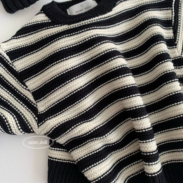 Saint Doll - Korean Children Fashion - #todddlerfashion - Striped Knit - 7