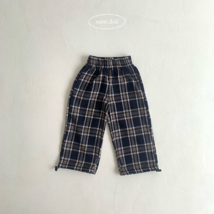 Saint Doll - Korean Children Fashion - #toddlerclothing - Check String Pants - 3