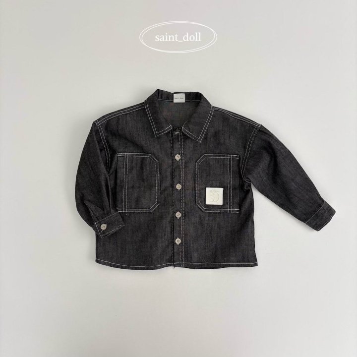 Saint Doll - Korean Children Fashion - #toddlerclothing - Boyfriend Denim Shirt