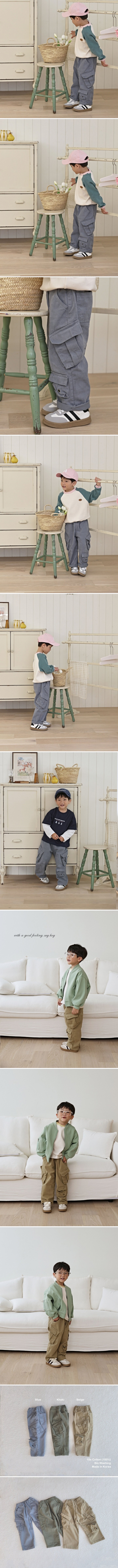 Say Hey - Korean Children Fashion - #minifashionista - Diagonal Pocket Pants - 2