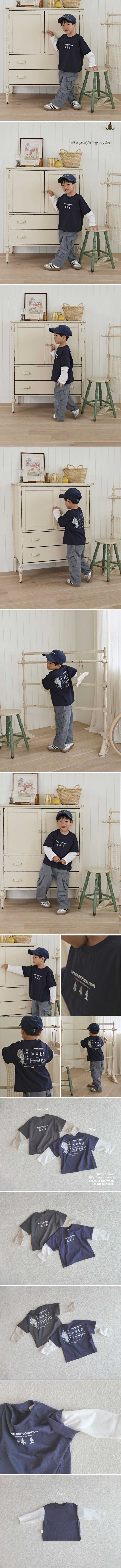 Say Hey - Korean Children Fashion - #stylishchildhood - Astronaut Layered Tee - 2