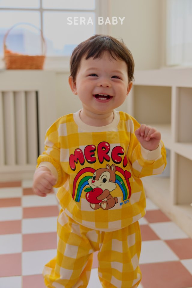 Sera - Korean Baby Fashion - #babyboutique - Bebe Check Rainbow Set - 5