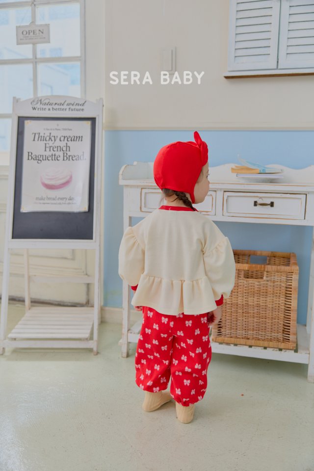 Sera - Korean Baby Fashion - #babyboutique - Bebe Long Frill Jacquard Set - 3