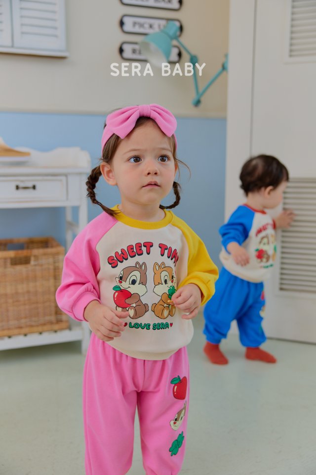 Sera - Korean Baby Fashion - #babyboutique - Bebe Twin Raglan Set - 3