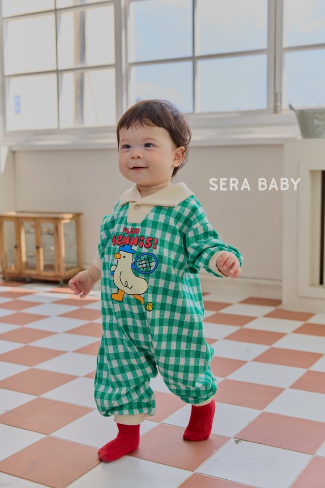 Sera - Korean Baby Fashion - #babyboutique - Bebe Collar Check Suit