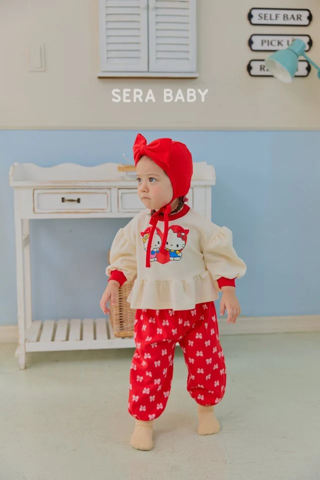 Sera - Korean Baby Fashion - #babyclothing - Bebe Long Frill Jacquard Set - 6