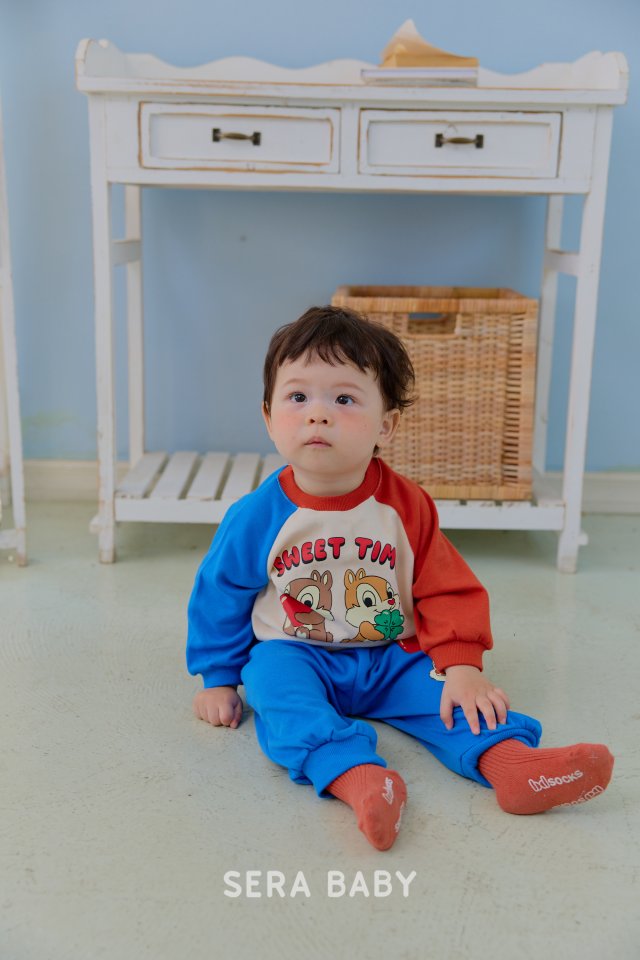 Sera - Korean Baby Fashion - #babyclothing - Bebe Twin Raglan Set - 5