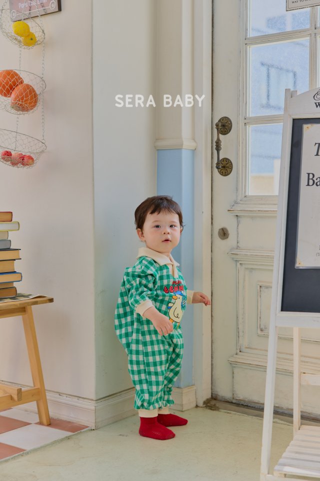Sera - Korean Baby Fashion - #babyclothing - Bebe Collar Check Suit - 3