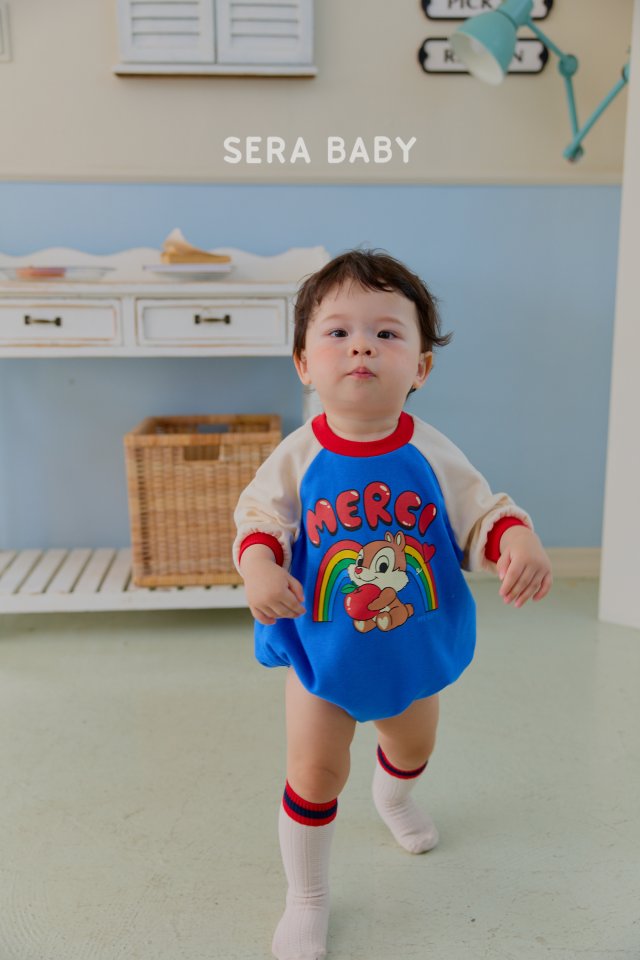 Sera - Korean Baby Fashion - #babyfashion - Bebe Rainbow Raglan Suit