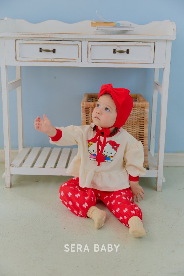 Sera - Korean Baby Fashion - #babyfashion - Bebe Long Frill Jacquard Set - 7