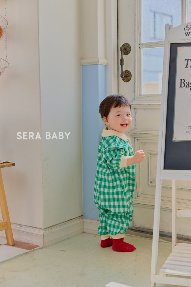 Sera - Korean Baby Fashion - #babyclothing - Bebe Collar Check Suit - 4