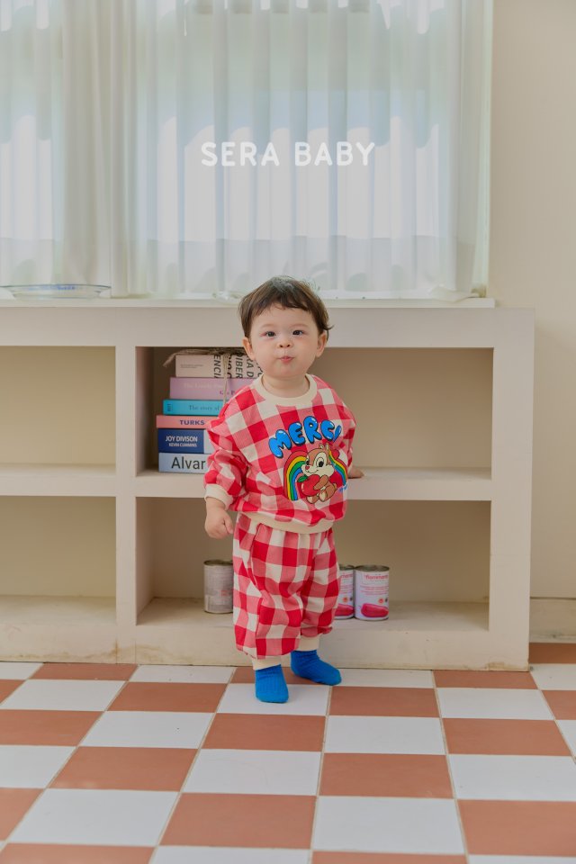 Sera - Korean Baby Fashion - #babyfever - Bebe Check Rainbow Set - 10