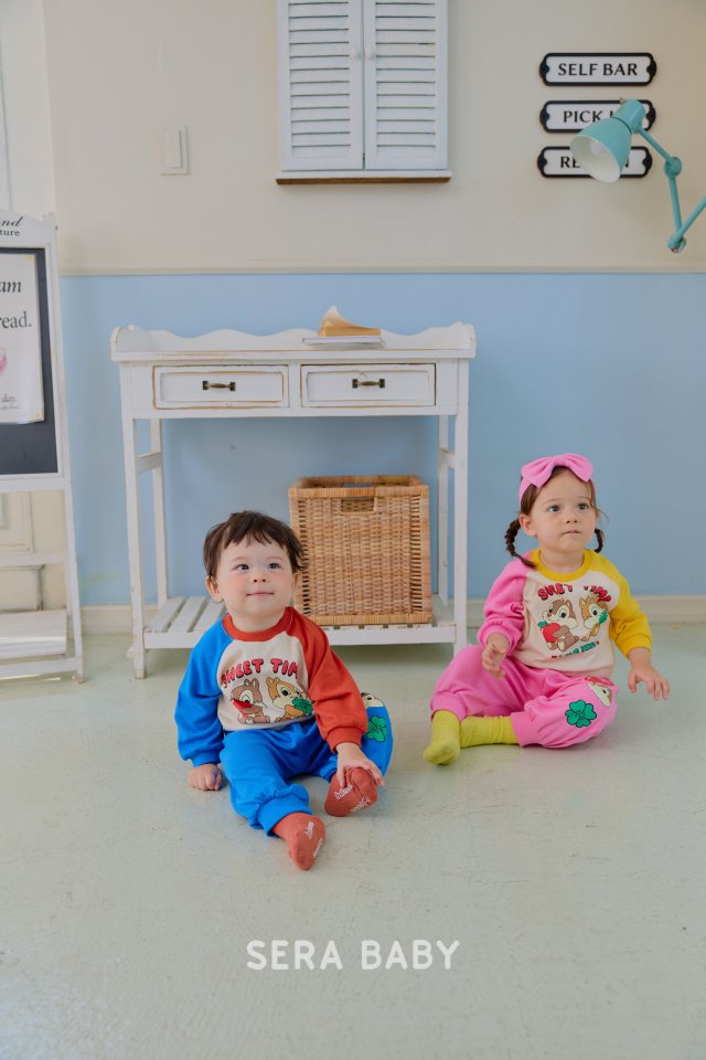Sera - Korean Baby Fashion - #babyfever - Bebe Twin Raglan Set - 7