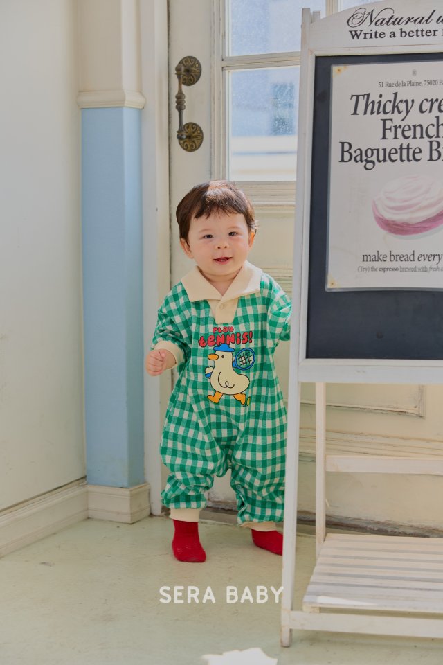 Sera - Korean Baby Fashion - #babyfever - Bebe Collar Check Suit - 5