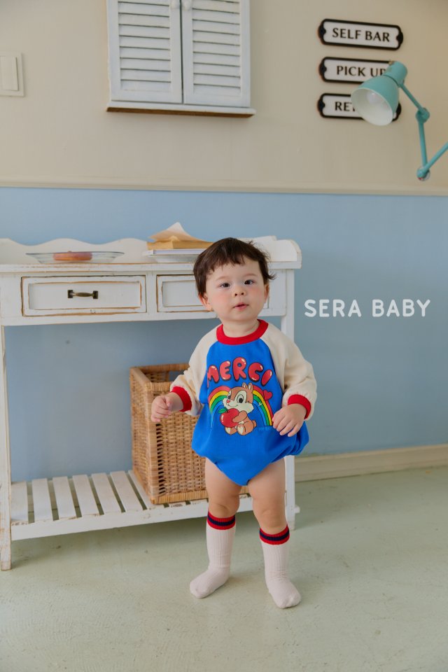 Sera - Korean Baby Fashion - #babygirlfashion - Bebe Rainbow Raglan Suit - 3