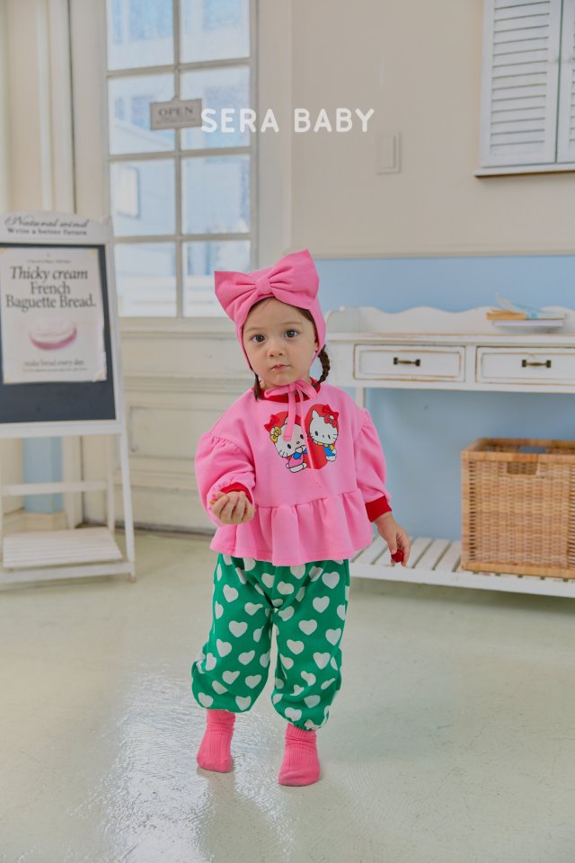 Sera - Korean Baby Fashion - #babygirlfashion - Bebe Long Frill Jacquard Set - 9