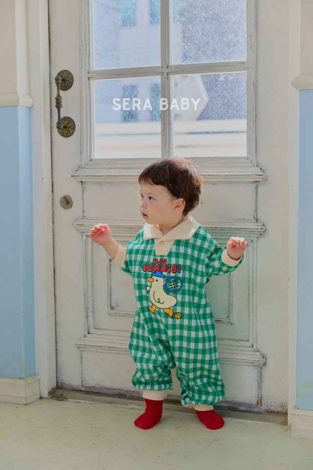 Sera - Korean Baby Fashion - #babygirlfashion - Bebe Collar Check Suit - 6