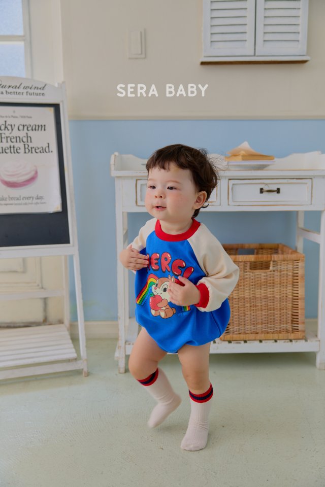 Sera - Korean Baby Fashion - #babygirlfashion - Bebe Rainbow Raglan Suit - 4