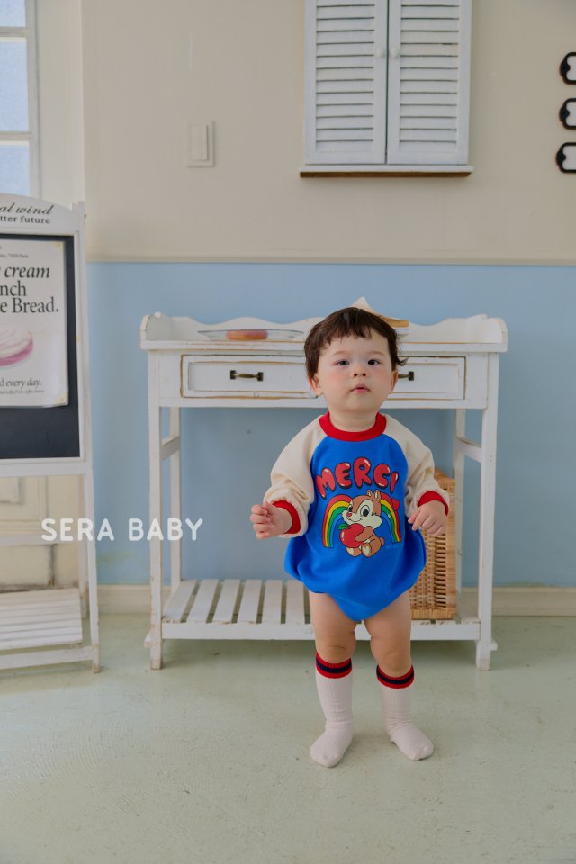 Sera - Korean Baby Fashion - #babyoninstagram - Bebe Rainbow Raglan Suit - 5