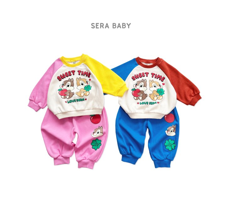 Sera - Korean Baby Fashion - #babyootd - Bebe Twin Raglan Set - 11