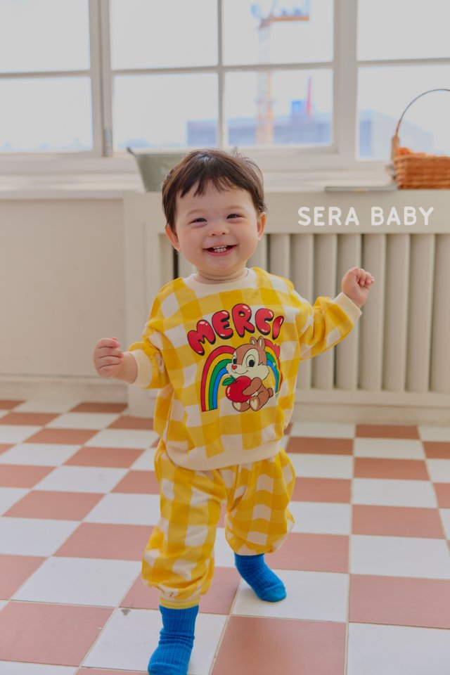 Sera - Korean Baby Fashion - #babyoutfit - Bebe Check Rainbow Set