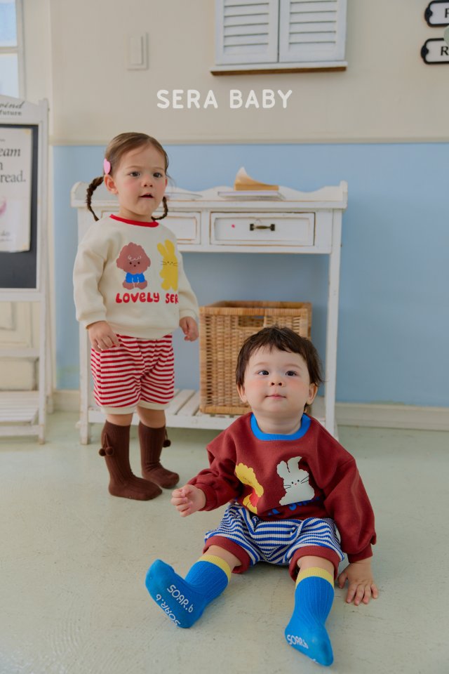 Sera - Korean Baby Fashion - #babywear - Bebe Matching Stripe Set - 8