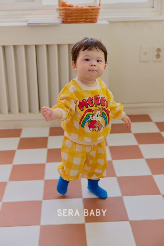 Sera - Korean Baby Fashion - #onlinebabyboutique - Bebe Check Rainbow Set - 3