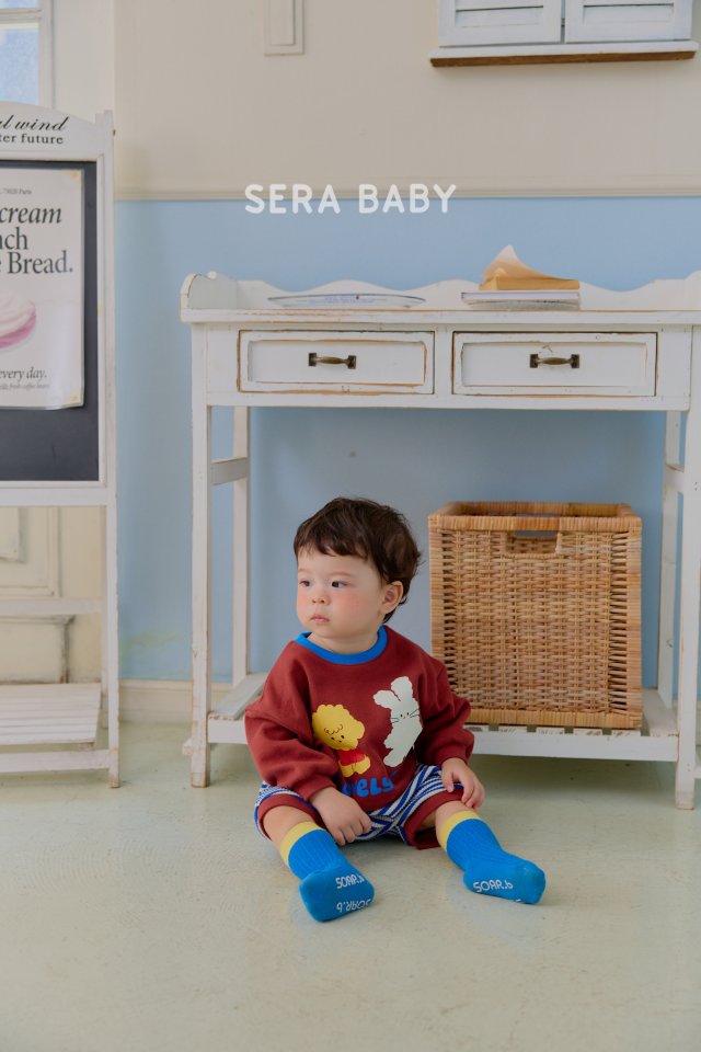 Sera - Korean Baby Fashion - #onlinebabyboutique - Bebe Matching Stripe Set - 9