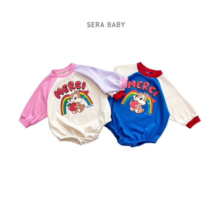 Sera - Korean Baby Fashion - #onlinebabyshop - Bebe Rainbow Raglan Suit - 11