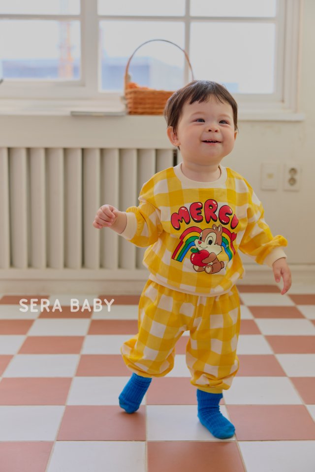 Sera - Korean Baby Fashion - #onlinebabyboutique - Bebe Check Rainbow Set - 4