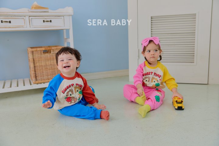 Sera - Korean Baby Fashion - #onlinebabyshop - Bebe Twin Raglan Set