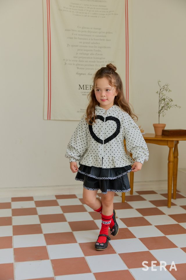 Sera - Korean Children Fashion - #Kfashion4kids - Hood Heart Zip-up