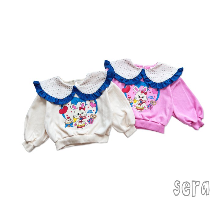 Sera - Korean Children Fashion - #childofig - Blue Frill Collar Sweatshirt - 11