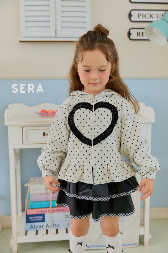 Sera - Korean Children Fashion - #childrensboutique - Hood Heart Zip-up - 10