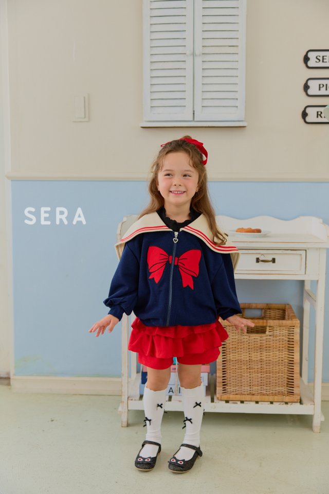 Sera - Korean Children Fashion - #childrensboutique - Ribbon Zip-up Sailor