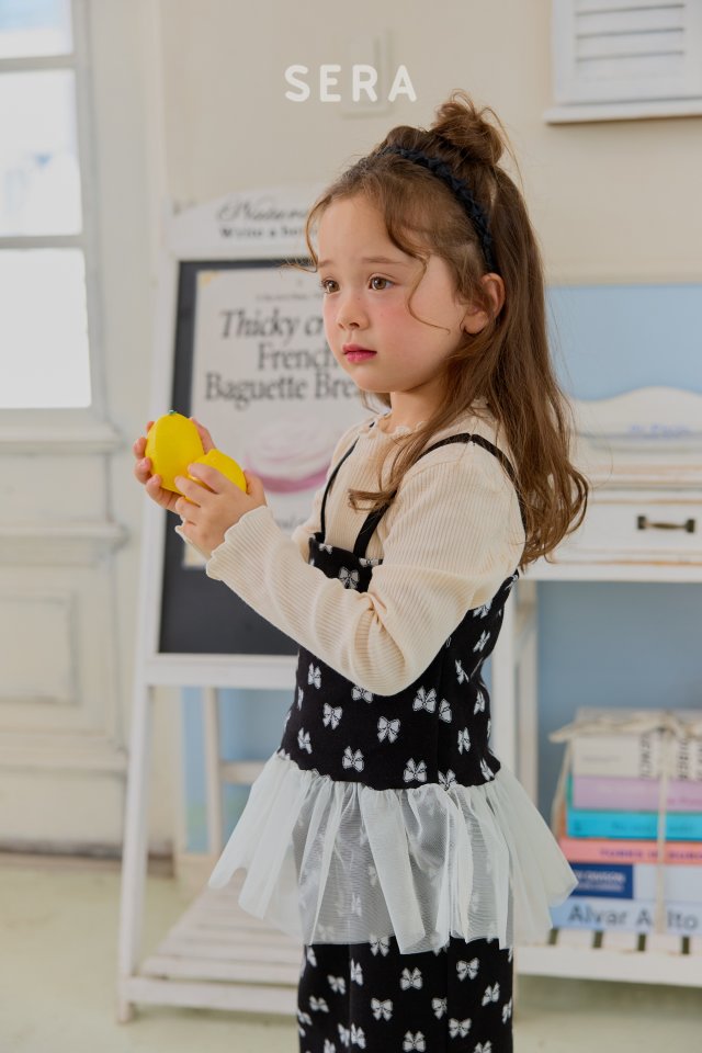 Sera - Korean Children Fashion - #childrensboutique - Ribbon Jacquard Set - 3