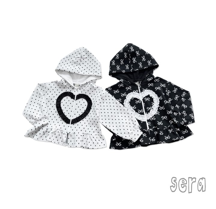 Sera - Korean Children Fashion - #designkidswear - Hood Heart Zip-up - 11