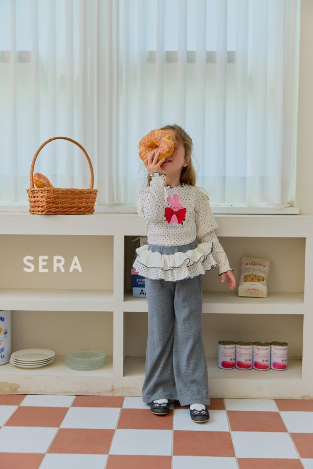 Sera - Korean Children Fashion - #designkidswear - Fluffy Bunny Rib Tee - 8