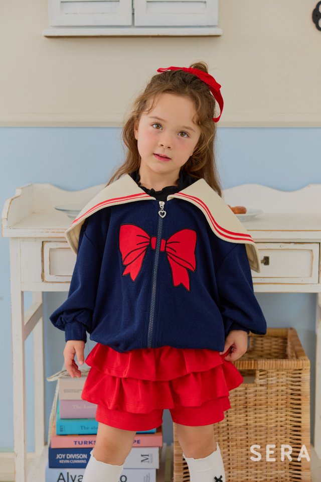 Sera - Korean Children Fashion - #discoveringself - Ribbon Zip-up Sailor - 3