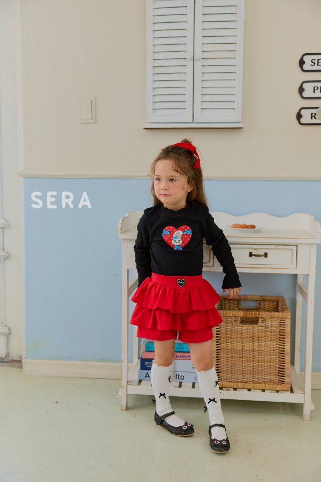 Sera - Korean Children Fashion - #discoveringself - Dot Heart Rib Tee - 7