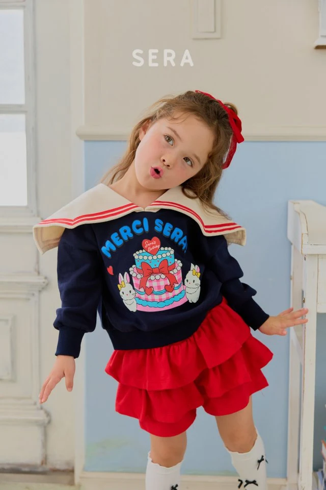 Sera - Korean Children Fashion - #kidsshorts - Sailor Cake Sweatshirt - 7